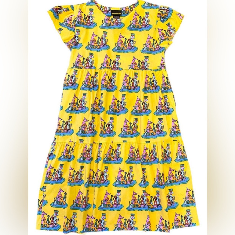 Nooworks Frida Dress in Dog Party Print Size L